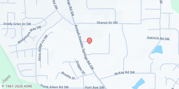 Map showing Serenity Adult Day Care Center at 4279 Austell Powder Springs Rd. SW, Powder Springs, GA