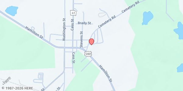 Map showing Webster County Family Connection - Food Pantry at 40 Cemetery Rd., Preston, GA