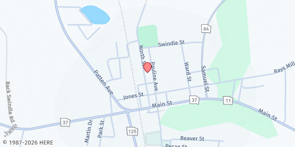 Map showing Iglesia Misionera El Shaddai at 180 North Street, Ray City, GA