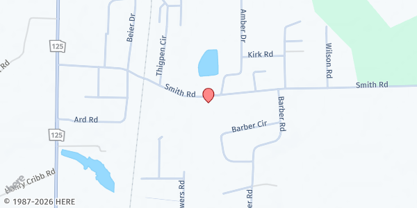 Map showing Restoration Deliverance of God in Praise Ministries at 245 Smith Dairy Road, Ray City, GA