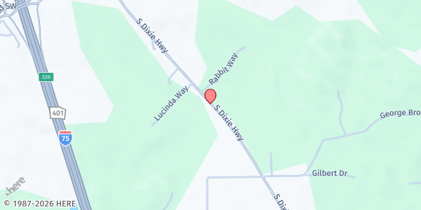 Map showing There's Hope for the Hungry Inc. - Resaca - Emmaus Baptist at 4268 S Dixie Rd, Resaca, GA