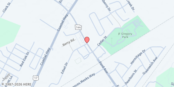 Map showing Canaan Missionary Baptist Church at 144 Ford Ave, Richmond Hill, GA
