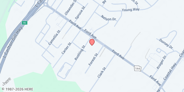 Map showing Eleos Food Pantry at 9184 Ford Avenue, Richmond Hill, GA