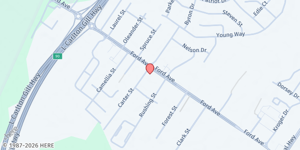 Map showing Food for the Soul at 9050 Ford Avenue, Richmond Hill, GA