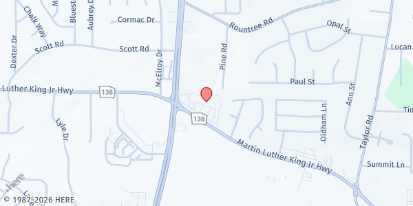 Map showing Area In Need Missionary House Inc. at 681 Highway 138 SW, Riverdale, GA