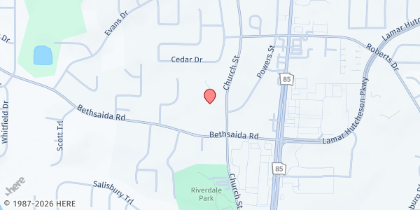 Map showing Church St Elementary at 7013 Church Street, Riverdale, GA