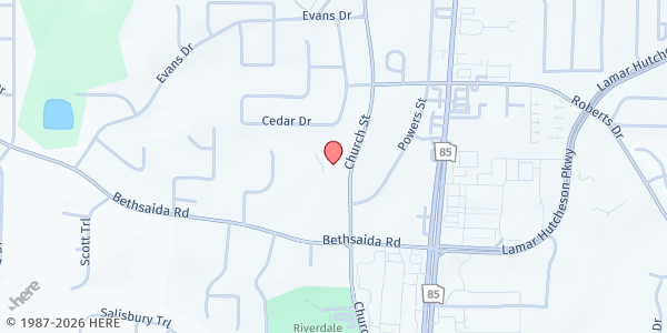 Map showing Church St Elementary at 7013 Church Street, Riverdale, GA