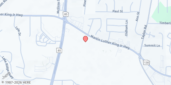 Map showing Hearts to Nourish Hope, Inc. - Riverdale at 640 Georgia 138, Riverdale, GA