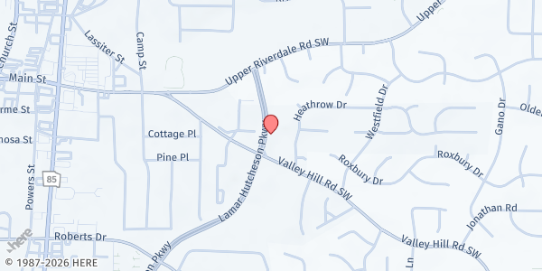 Map showing Helping Hands of GA Metro - Riverdale at 377 Valley Hill Road, Riverdale, GA