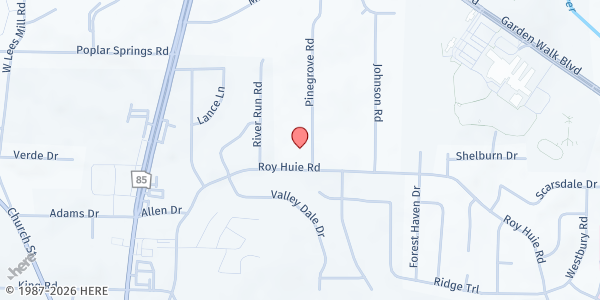 Map showing Project Hope Inc. - Riverdale Distribution Center at 492 Roy Huie Road, Riverdale, GA