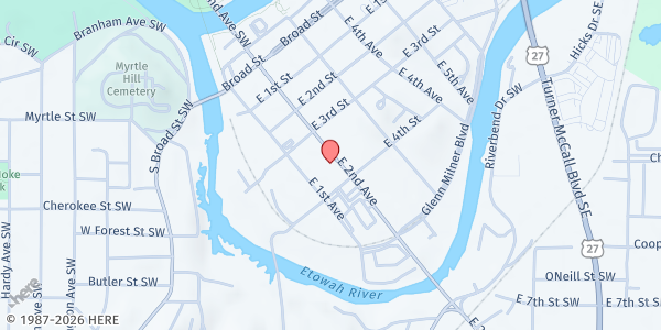 Map showing The Salvation Army - Rome at 310 E. 2nd Ave., Rome, GA