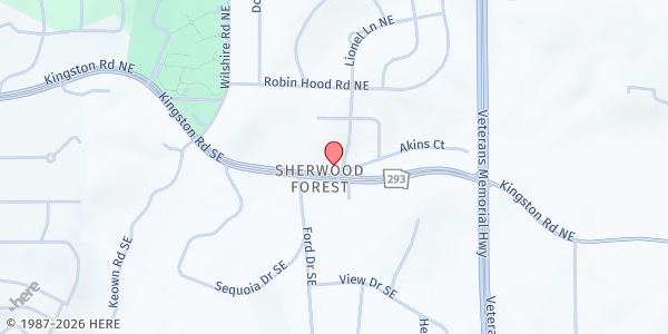 Map showing There's Hope for the Hungry Inc. - Rome - Sherwood Baptist at 1 Goodman Rd, Rome, GA