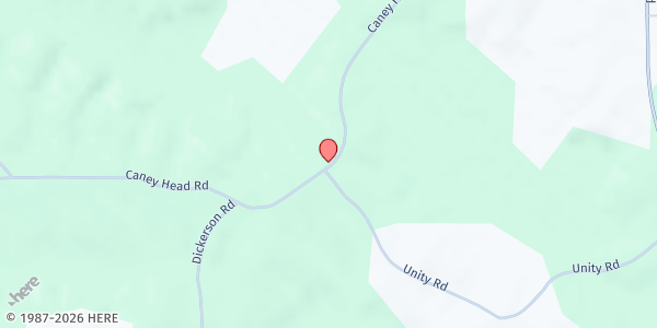 Map showing Three Sisters Food Pantry at 1150 Caney Head Rd., Roopville, GA