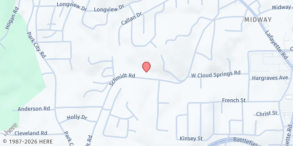 Map showing Calvary Cross Worship Center at 433 Schmitt Rd., Rossville, GA