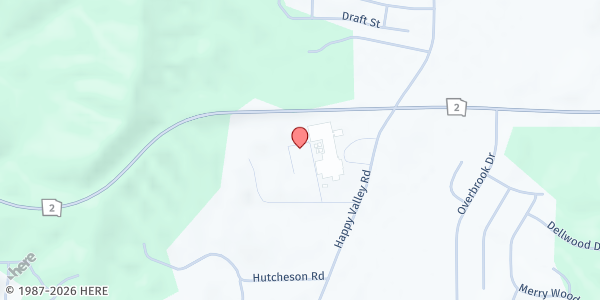 Map showing Ridgeland High School at 2478 Happy Valley Rd, Rossville, GA