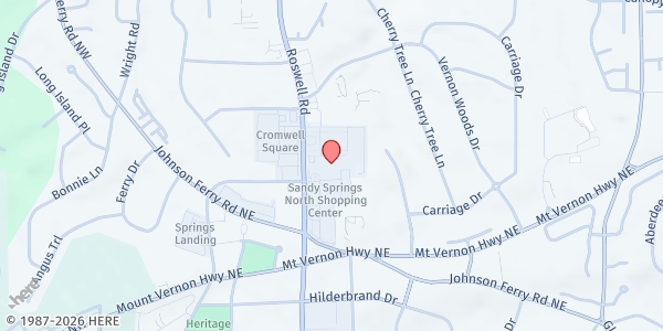 Map showing Solidarity Sandy Springs at 6315 Roswell Road, Sandy Springs, GA