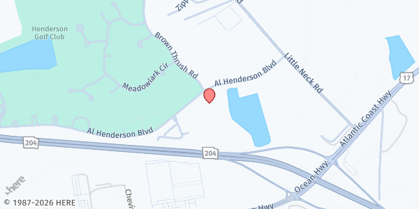 Map showing COMPASSION CHRISTIAN CHURCH (FORMERLY SAVANNAH CHRISTIAN) at 55 Al Henderson Boulevard, Savannah, GA