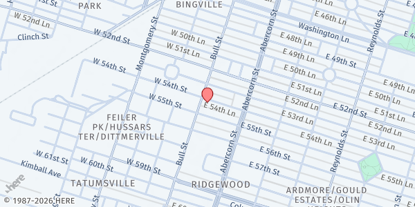 Map showing Fresh Fire From Heaven at 3704 Bull Street, Savannah, GA