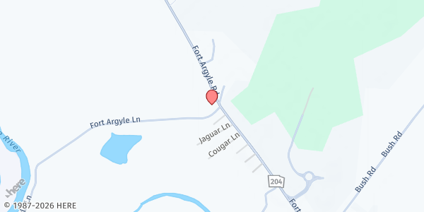 Map showing House of Bread New Beginnings at 909 Fort Argyle Road, Savannah, GA