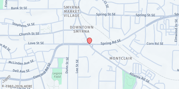 Map showing MUST Smyrna Client Services at , Smyrna, GA