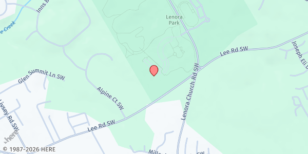 Map showing Lenora Park at 4515 Lenora Church Rd., Snellville, GA