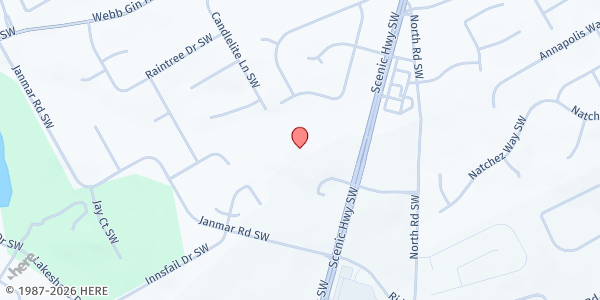 Map showing There's Hope for the Hungry Inc. - Snellville - Mt. Zion at 1525 Scenic Hwy N, Snellville, GA