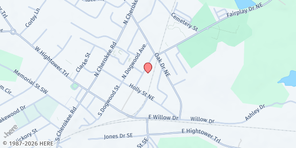 Map showing Alternate Path - Social Circle at 300 Poplar Ave, Social Circle, GA