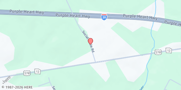 Map showing Willing Helpers at 70 Social Circle Rd, Social Circle, GA