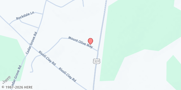 Map showing Mt. Olive Baptist Church at 72 Mount Olive Way, Soperton, GA