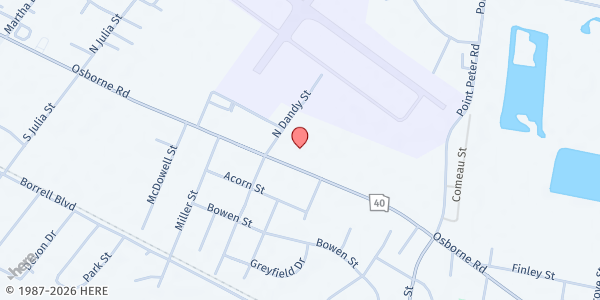 Map showing St Mary's Church of Christ at 1912 Osborne Rd, St Marys, GA