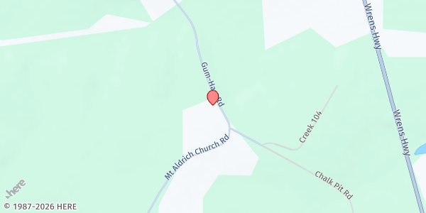 Map showing Mt. Aldred CME Church at 1797 Mt Aldred Church Rd., Stapleton, GA