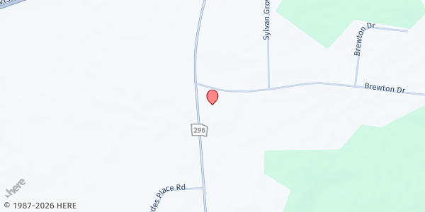 Map showing Stone Springfield AME Church at 7476 GA-296, Stapleton, GA