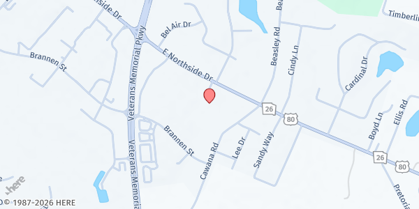 Map showing CROSSROADS COMMUNITY CHURCH at 23923 Hwy 80 East, Statesboro, GA