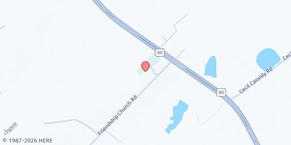 Map showing Friendship Baptist Food Pantry at 4025 Friendship Church Road, Statesboro, GA