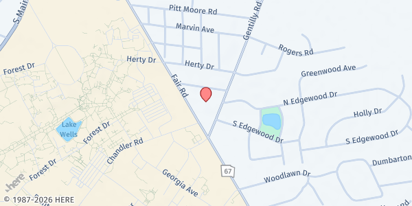 Map showing Pittman Park UMC at 1102 Fair Rd., Statesboro, GA