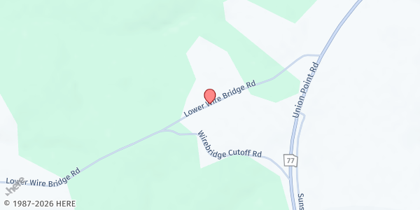 Map showing Oconee Baptist Church at 58 Lower Wire Bridge Rd., Stephens, GA