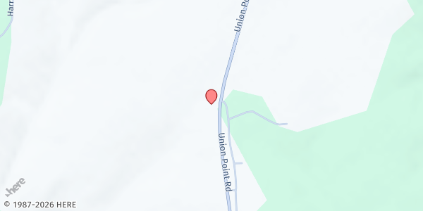 Map showing Thankful Baptist Church at 1218 Union Point Rd, Stephens, GA