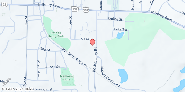 Map showing Ambassadors Life Center Inc. at 125 Rock Quarry Road, Stockbridge, GA