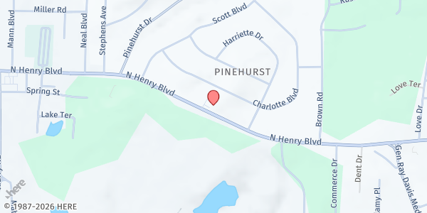 Map showing Family Support Circle - Stockbridge Center at 4030 North Henry Blvd, Stockbridge, GA