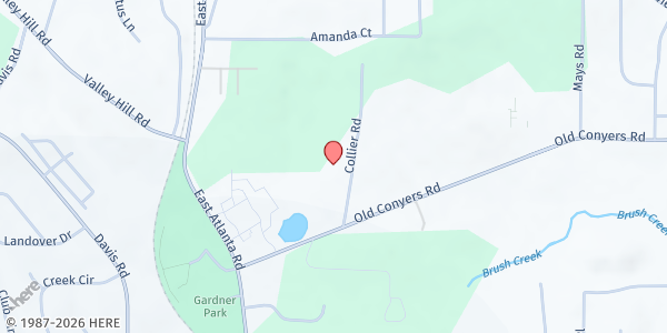 Map showing First African CDC - Berean Christian Church at 171 Collier Road, Stockbridge, GA