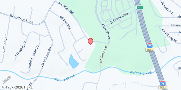 Map showing Mount Olive Baptist Church at 469 Mt. Olive Rd., Stockbridge, GA