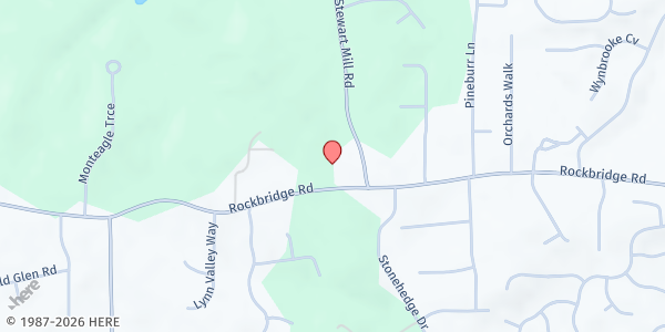 Map showing Community Alert Inc.-Joseph Store House at 6788 Rockbridge Rd, Stone Mountain, GA