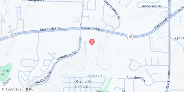 Map showing Community Connections of Atlanta at 5705 Memorial Drive, Stone Mountain, GA