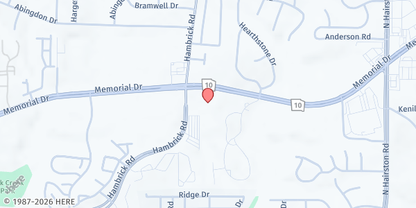 Map showing Community Connections of Atlanta - Stone Mountain at 5705 Memorial Drive, Stone Mountain, GA