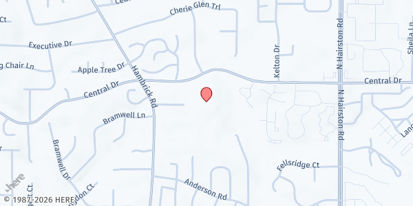 Map showing Stone Mountain High School at 4555 Central Drive, Stone Mountain, GA
