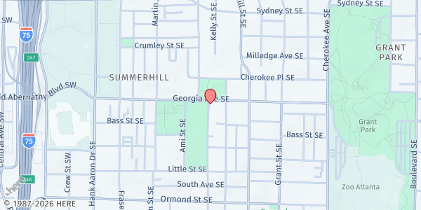 Map showing Summerhill Neighborhood Development Corporation at 211 Georgia Avenue Southeast, Summerhill, GA