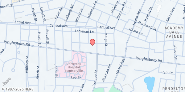Map showing Asbury UMC at 1305 Troupe Street, Summerville, GA