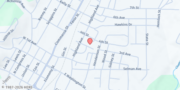 Map showing Community Resource Center of Chattooga, Inc at 50 Eleanor Ave, Summerville, GA
