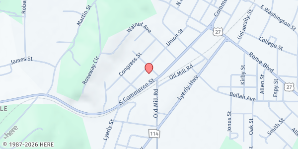 Map showing South Summerville Baptist Church at 440 Hwy 48, Summerville, GA