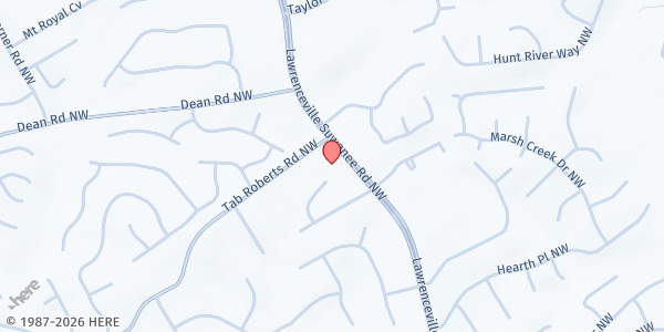 Map showing Casa Vida, Inc. at 2020 Lawrenceville-Suwanee Rd. #104, Suwanee, GA